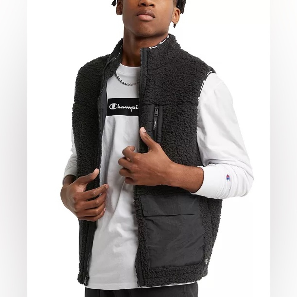 Champion Men's Cozy High Pile Vest Sherpa
